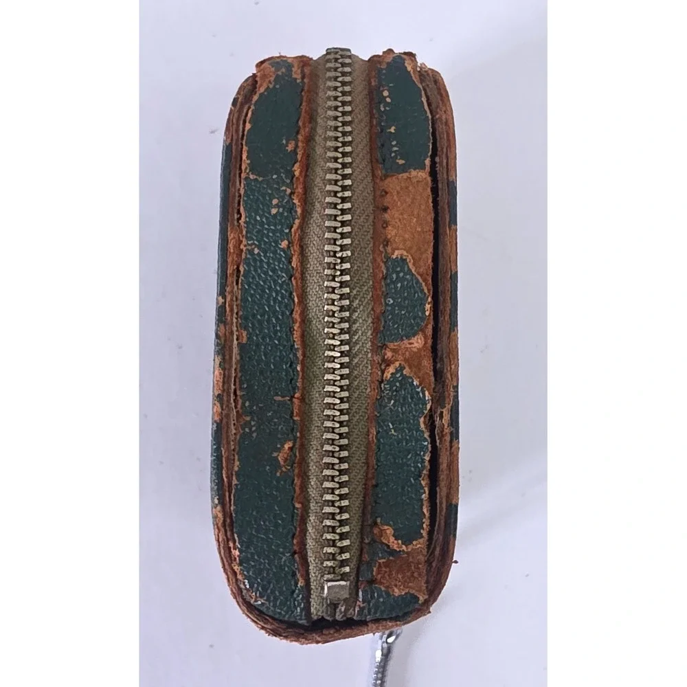 Vintage Gossen Dual Sixon Light Meter with Green Leather Case and Chain
